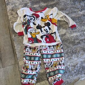 Disney Kids Pajama Set - Red, White, and Green